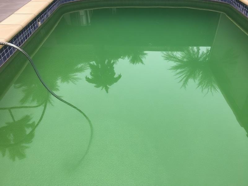 Green pool needing professional cleanup